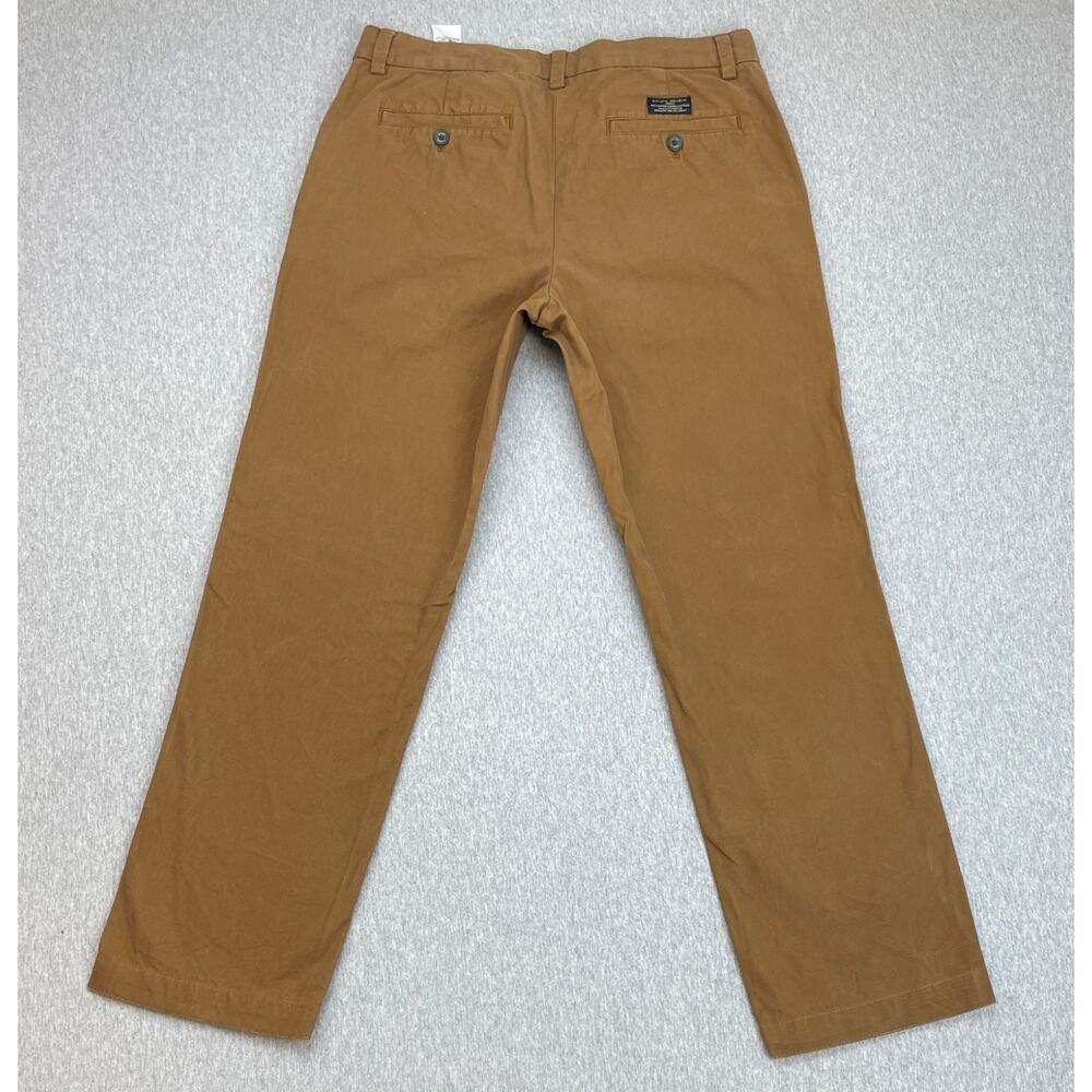 Banana Republic Pants Men 33 x 30 Brown 100% Cotton Aiden Chino Straight - Picture 2 of 6